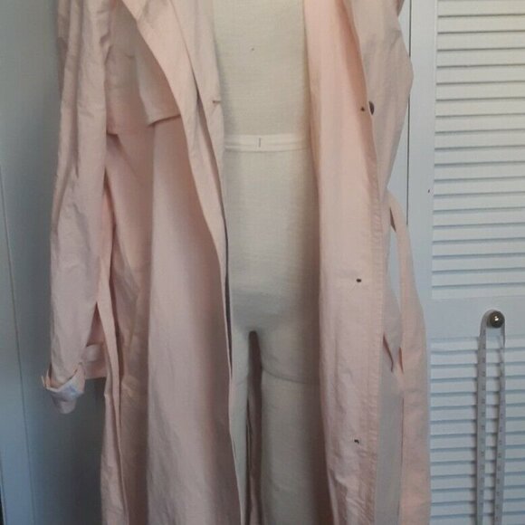 DAWN LEVY DESIGNS ladies trench coat shade HUE light pink coastal chic XL - Picture 5 of 10